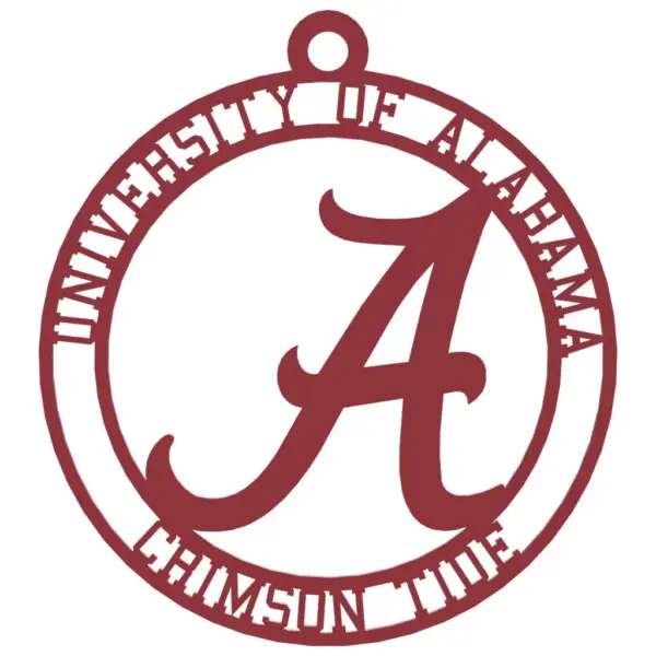 Alabama crimson tide metal ornament