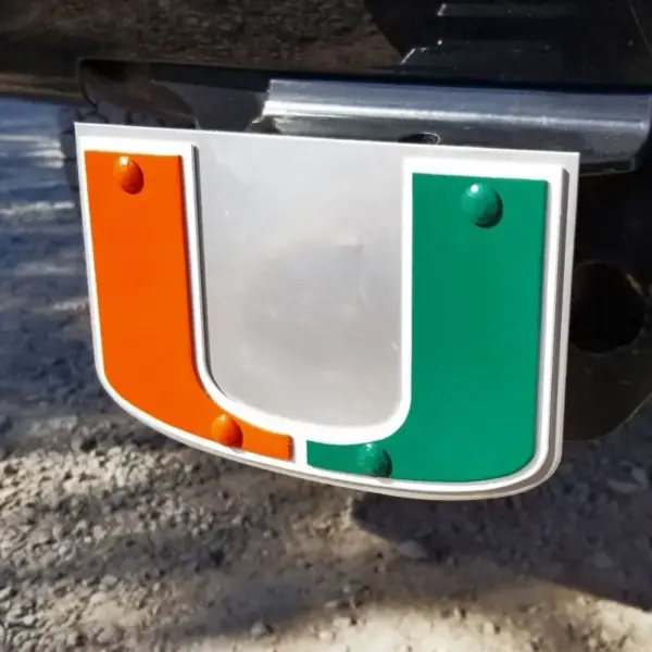 University of miami hitch cover - u