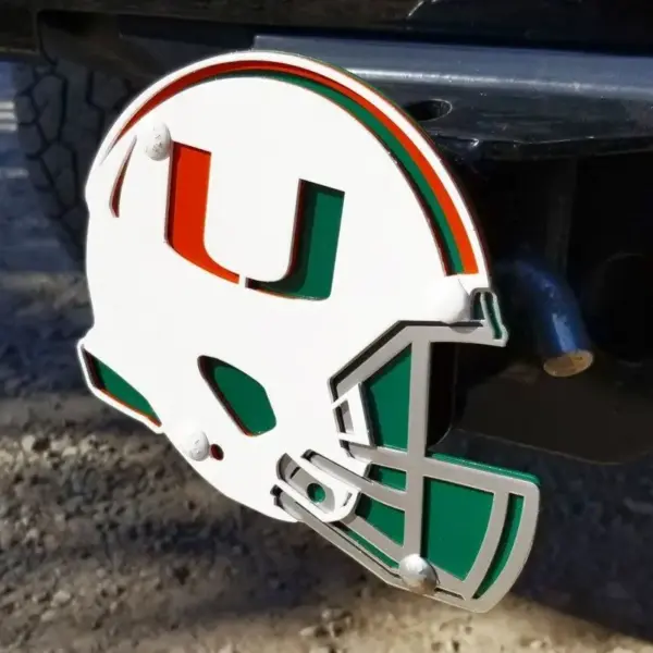 University of miami hitch cover - helmet