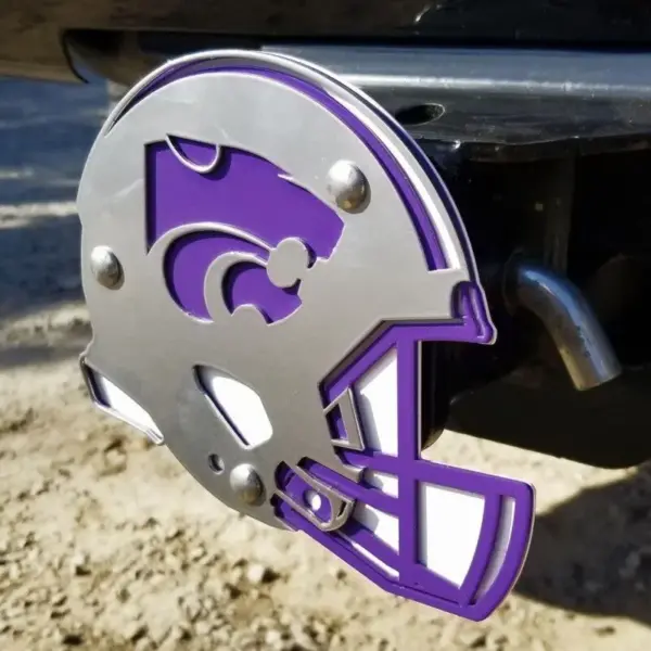 Kansas state university hitch cover - helmet