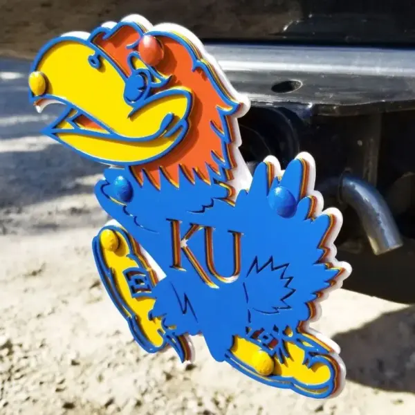 University of kansas hitch cover - jayhawk
