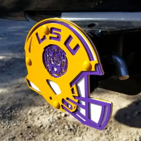 Louisiana state university hitch cover - helmet