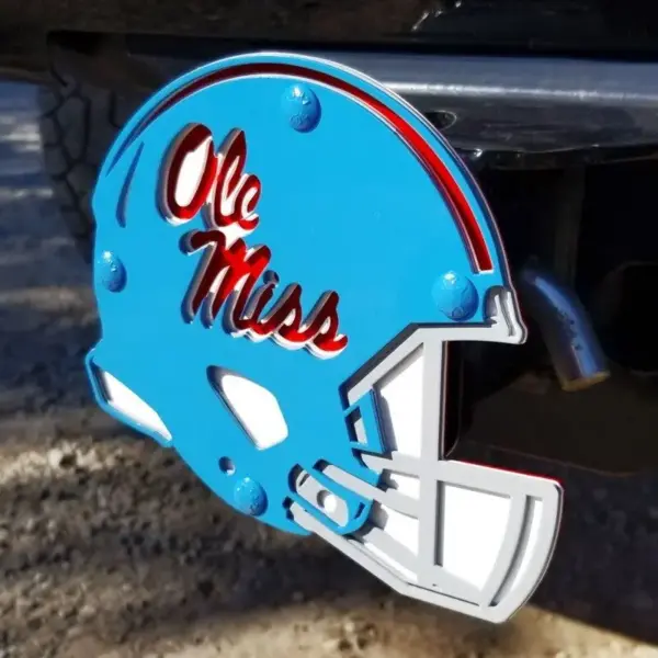University of mississippi hitch cover - helmet