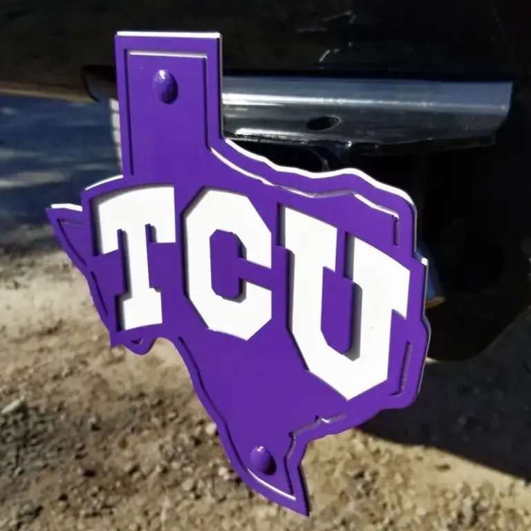 Texas christian university hitch cover- state - image 2