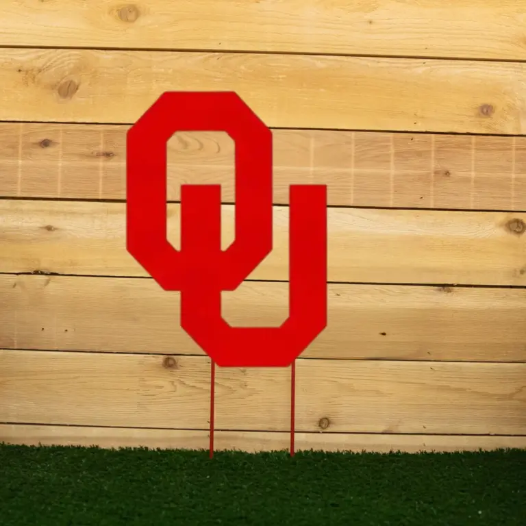 Ou logo on stakes 16 inch red