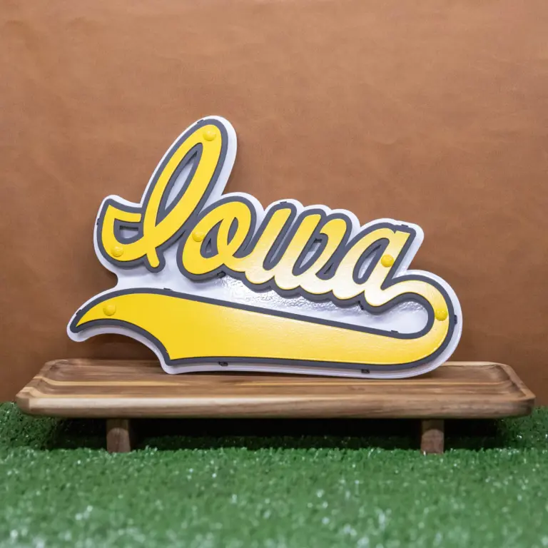 Iowa 3d wall art