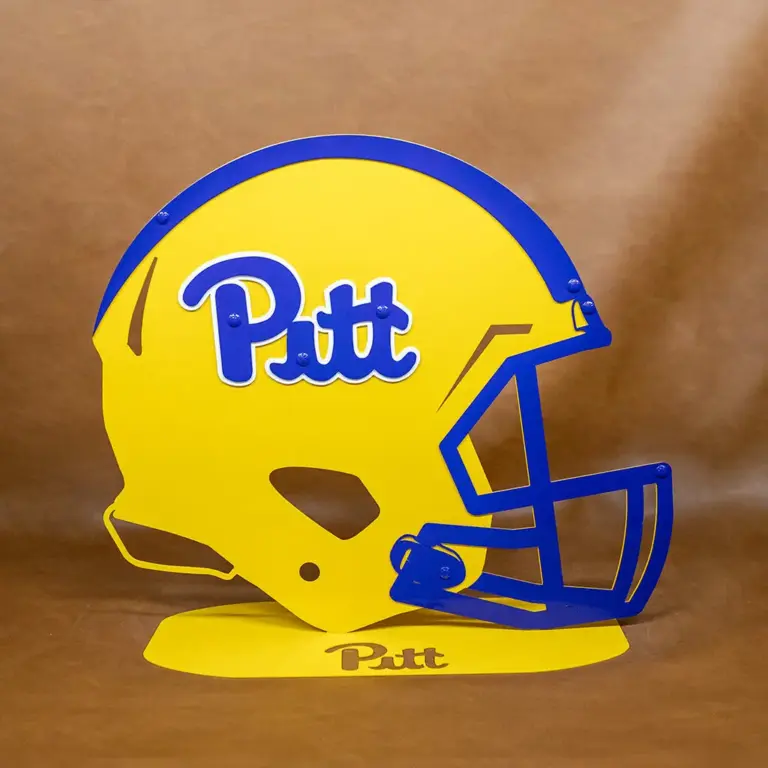 Pitt 18&Quot; Helmet On Base - Gameday Ironworks Pitt 18" helmet on base