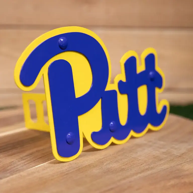 Pittsburg University Hitch Cover -Script - Gameday Ironworks Pittsburg university hitch cover -script
