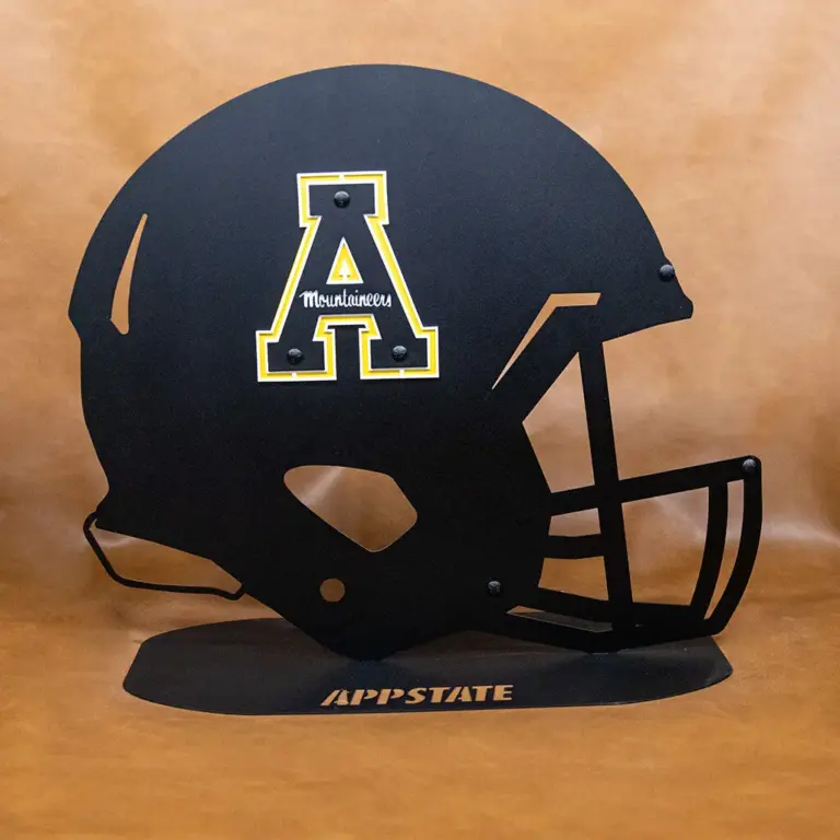 Appalachian state university oval base sign - helmet
