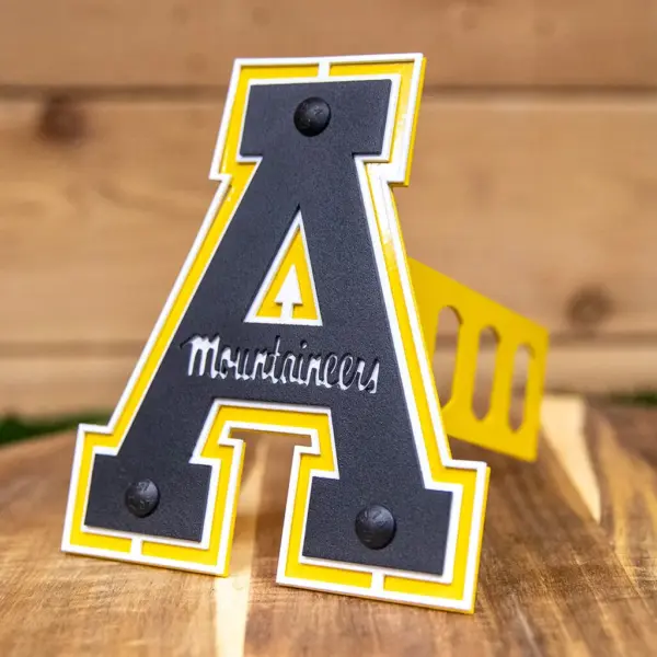 Appalachian State Hitch Cover- Block A - Gameday Ironworks Appalachian state hitch cover- block a