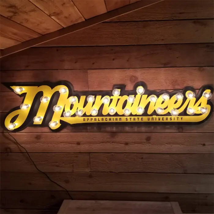 Appalachian State University 3D Lit Sign - Gameday Ironworks Appalachian state university 3d lit sign