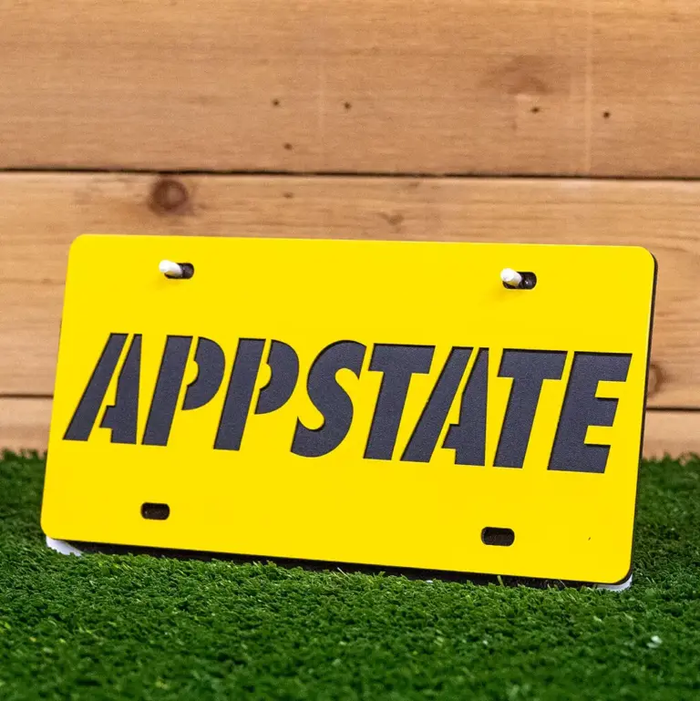 App state license plate yellow
