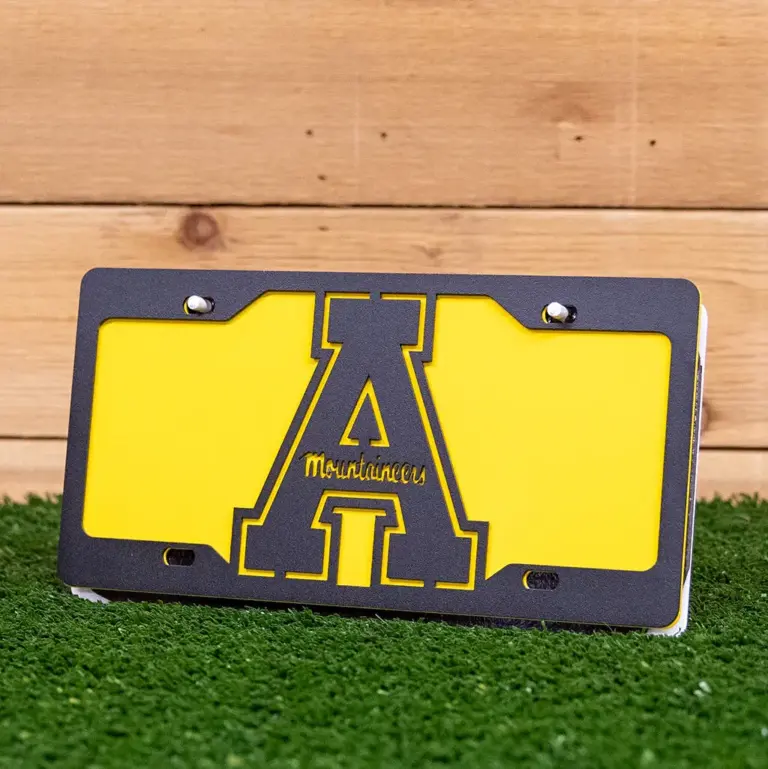 App State &Quot;A&Quot; Plate - Gameday Ironworks App state "a" plate