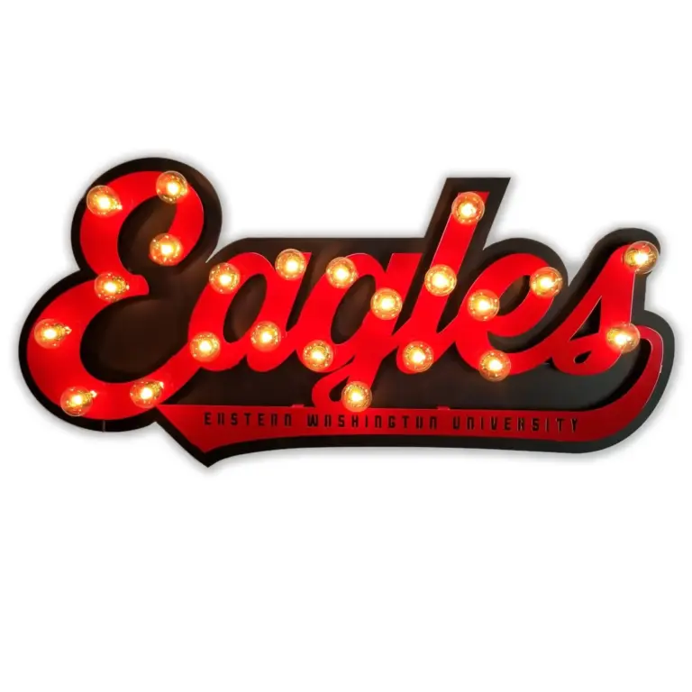 Eastern Washington University 3D Lit Sign - Gameday Ironworks Eastern washington university 3d lit sign