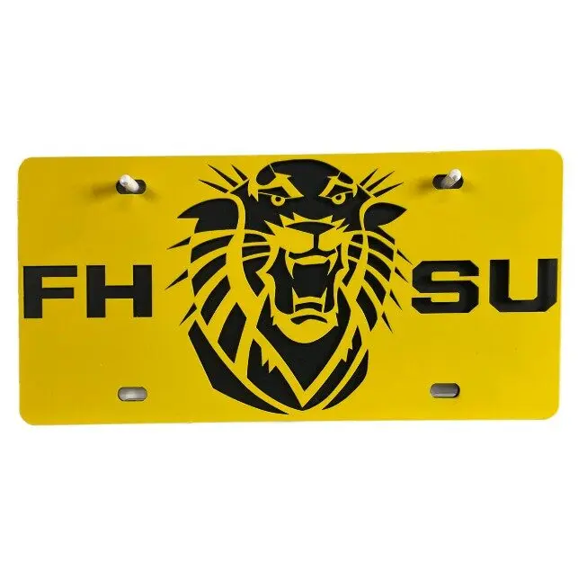 Fort Hays State Mascot Tag Yellow - Gameday Ironworks Fort hays state mascot tag yellow