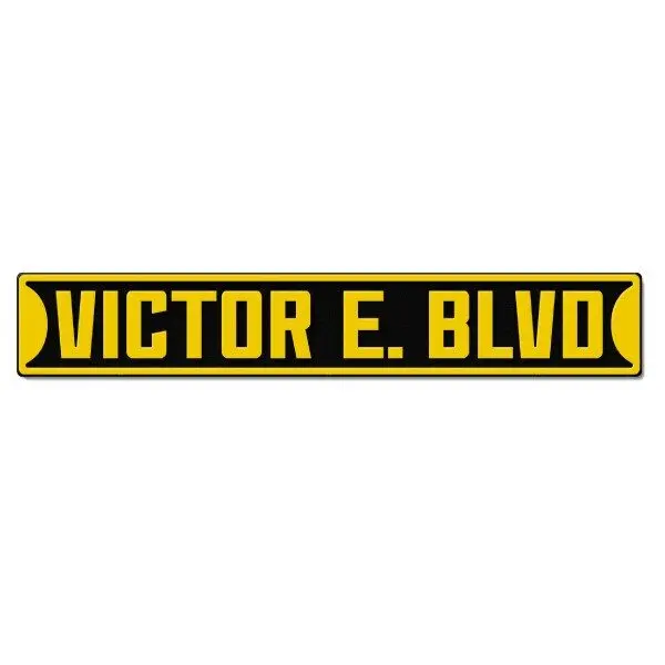 Victor E. Blvd 3D Street Sign - Gameday Ironworks Victor e. Blvd 3d street sign