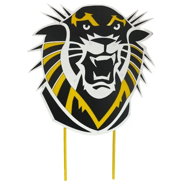 2' Fort Hays State Mascot On Stakes - Gameday Ironworks 2' fort hays state mascot on stakes