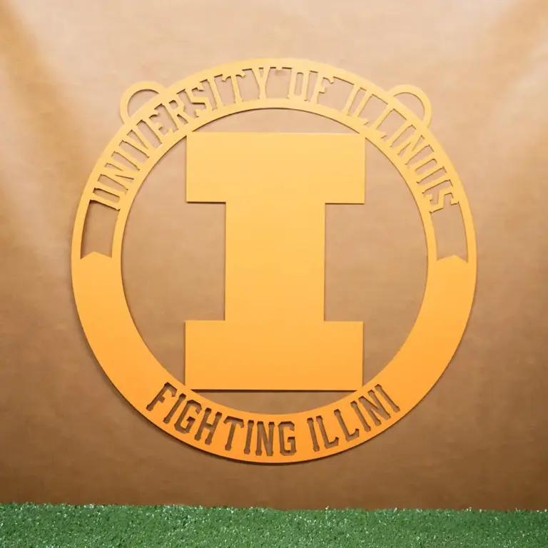 Illinois Welcome Circle - Gameday Ironworks Illinois welcome circle