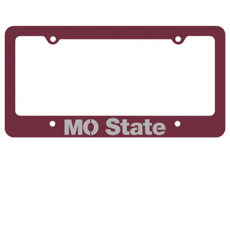 Mo state tag frame maroon