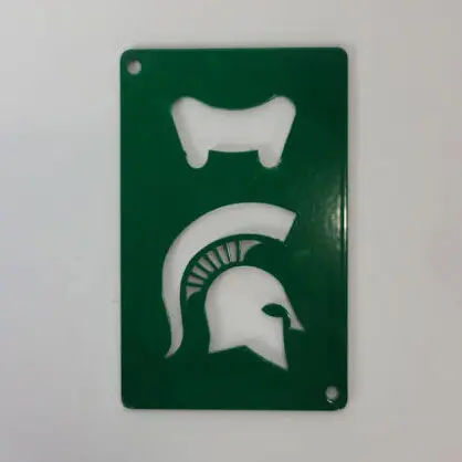 Spartan Credit Card Bottle Opener - Gameday Ironworks Spartan credit card bottle opener