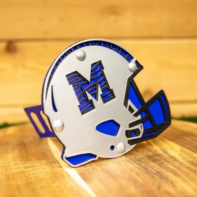 University of memphis hitch cover - helmet