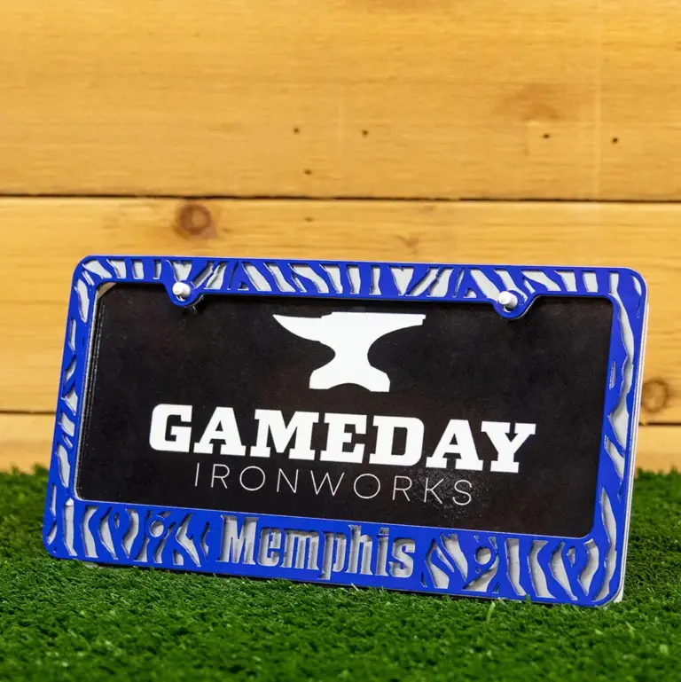 Memphis Tag Frame - Gameday Ironworks Memphis tag frame