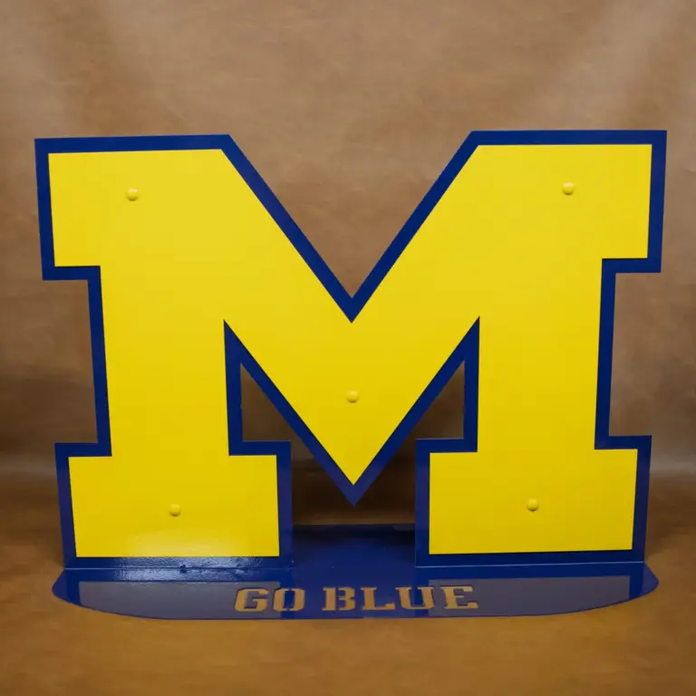Michigan 2' "m" on oval base