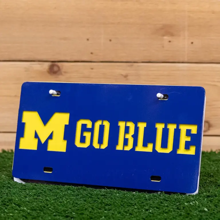 Michigan Go Blue License Plate - Gameday Ironworks Michigan go blue license plate