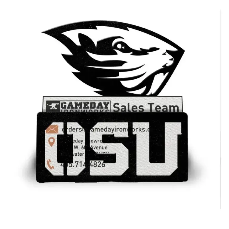 Oregon state mascot card holder black