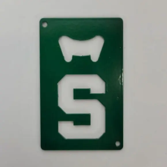S Credit Card Bottle Opener - Gameday Ironworks S credit card bottle opener