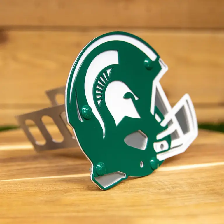 Michigan state university hitch cover- helmet