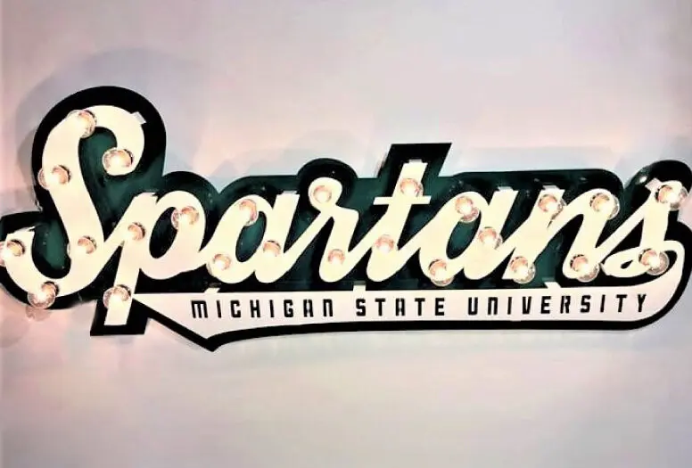 Michigan State University 3D Lit Sign - Spartans - Gameday Ironworks Michigan state university 3d lit sign - spartans