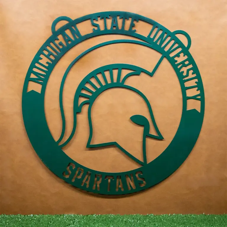 Michigan state spartan welcome circle