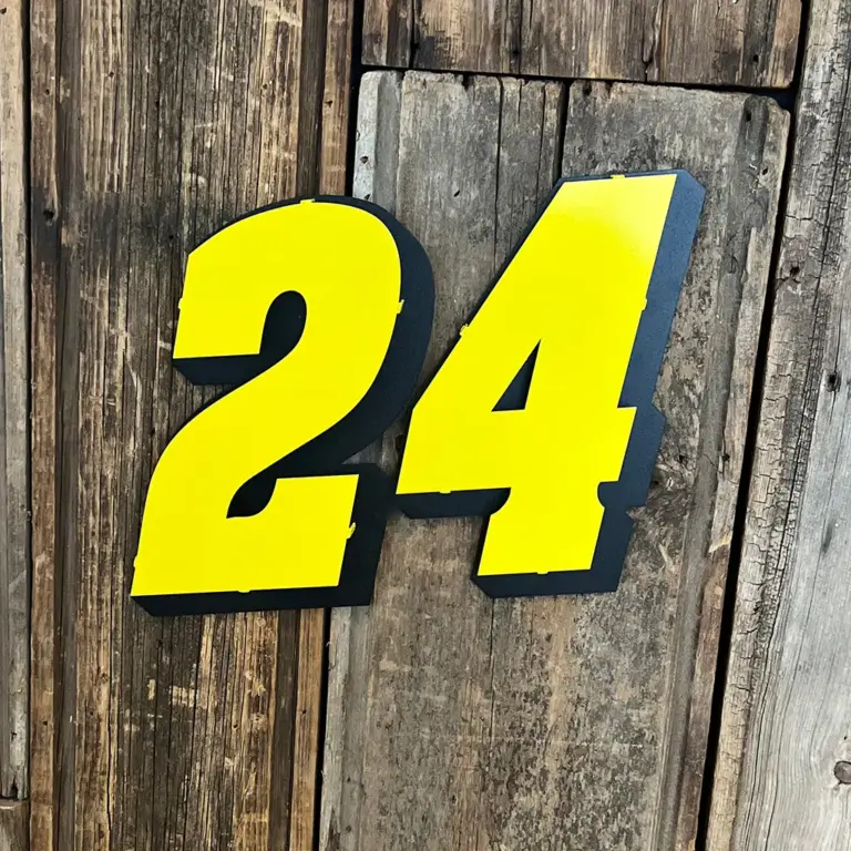 William Byron #24 3D Wall Art - Gameday Ironworks William byron #24 3d wall art