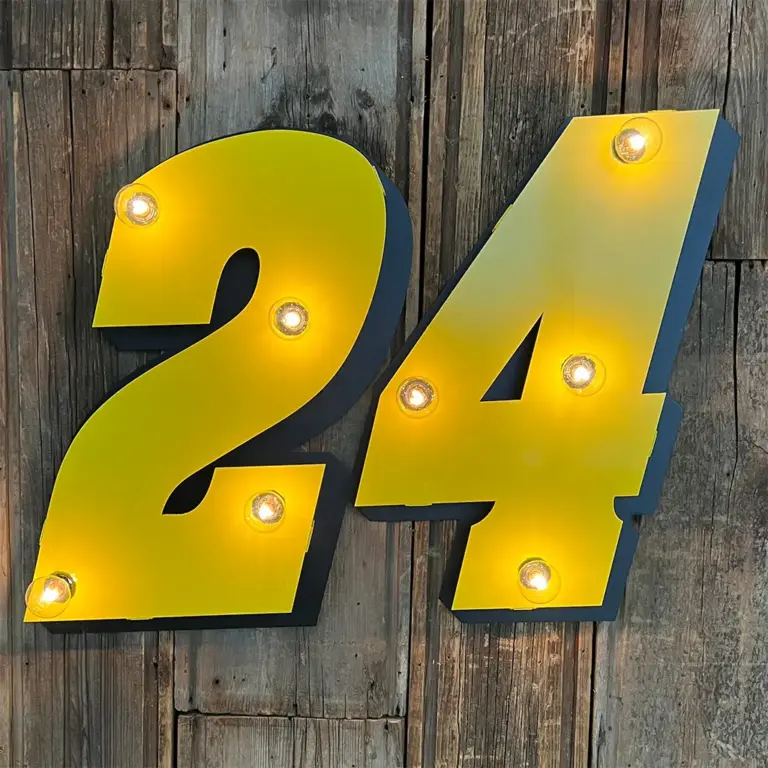 William byron #24 small 3d lit sign