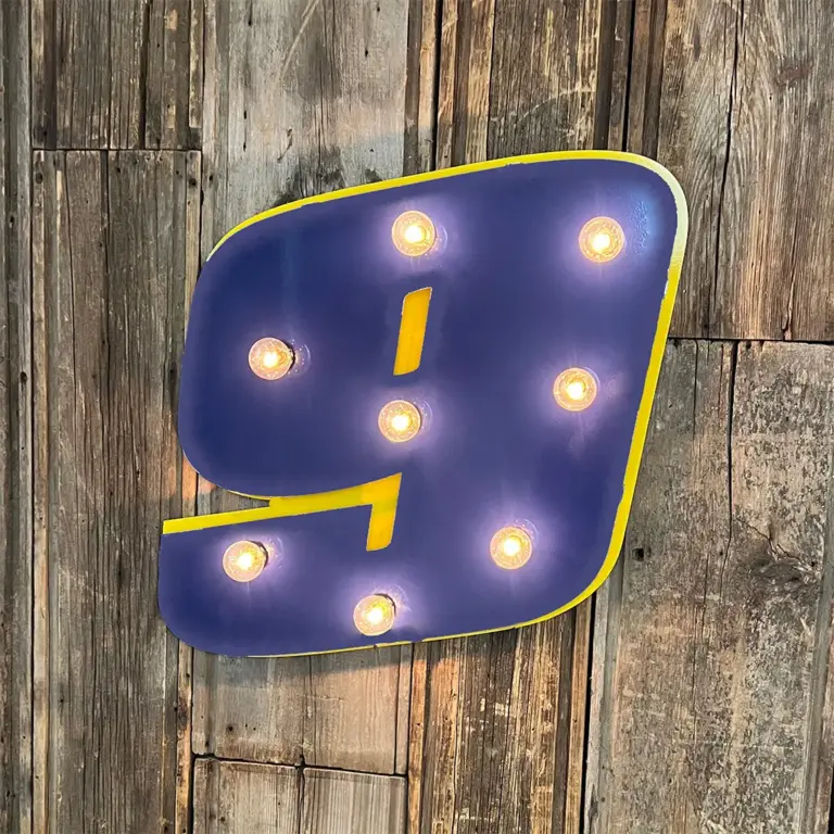 Chase Elliott #9 Small Lit Sign - Gameday Ironworks Chase elliott #9 small lit sign