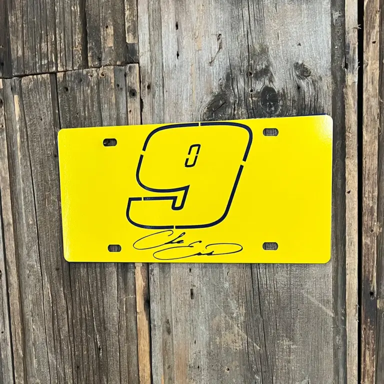 Chase Elliott #9 Car Tag - Gameday Ironworks Chase elliott #9 car tag