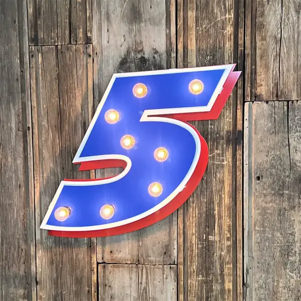 Kyle larson #5 small 3d lit sign