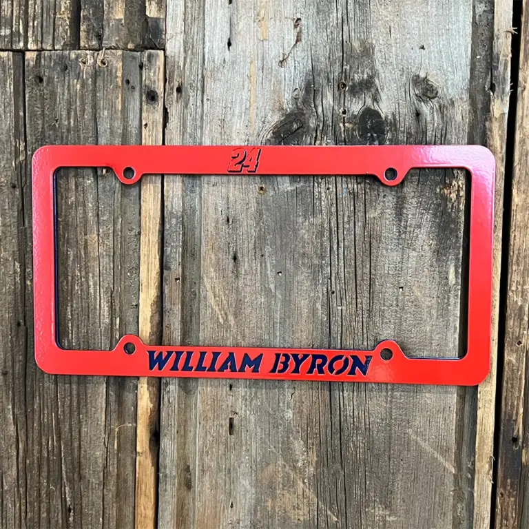William Byron #24 Car Tag Frame - Gameday Ironworks William byron #24 car tag frame