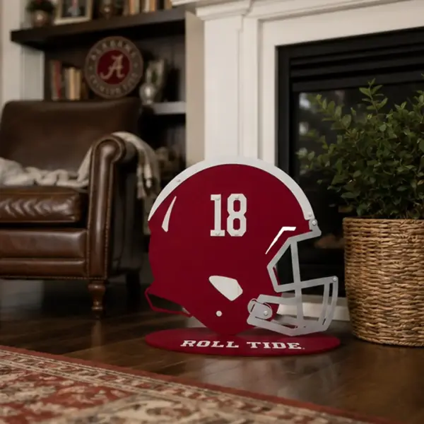 Alabama crimson tide helmet base sign