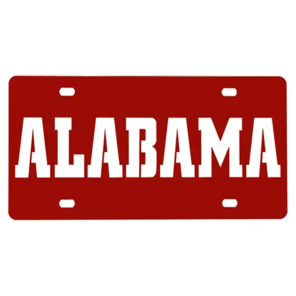 Alabama crimson tide font front license plate