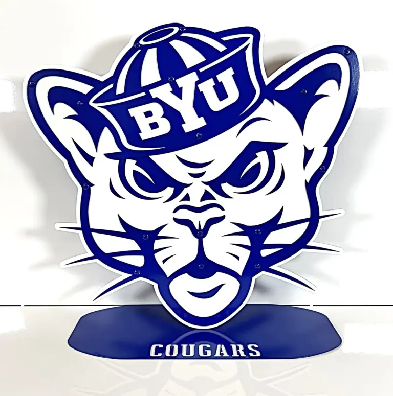 2' byu cougar on base