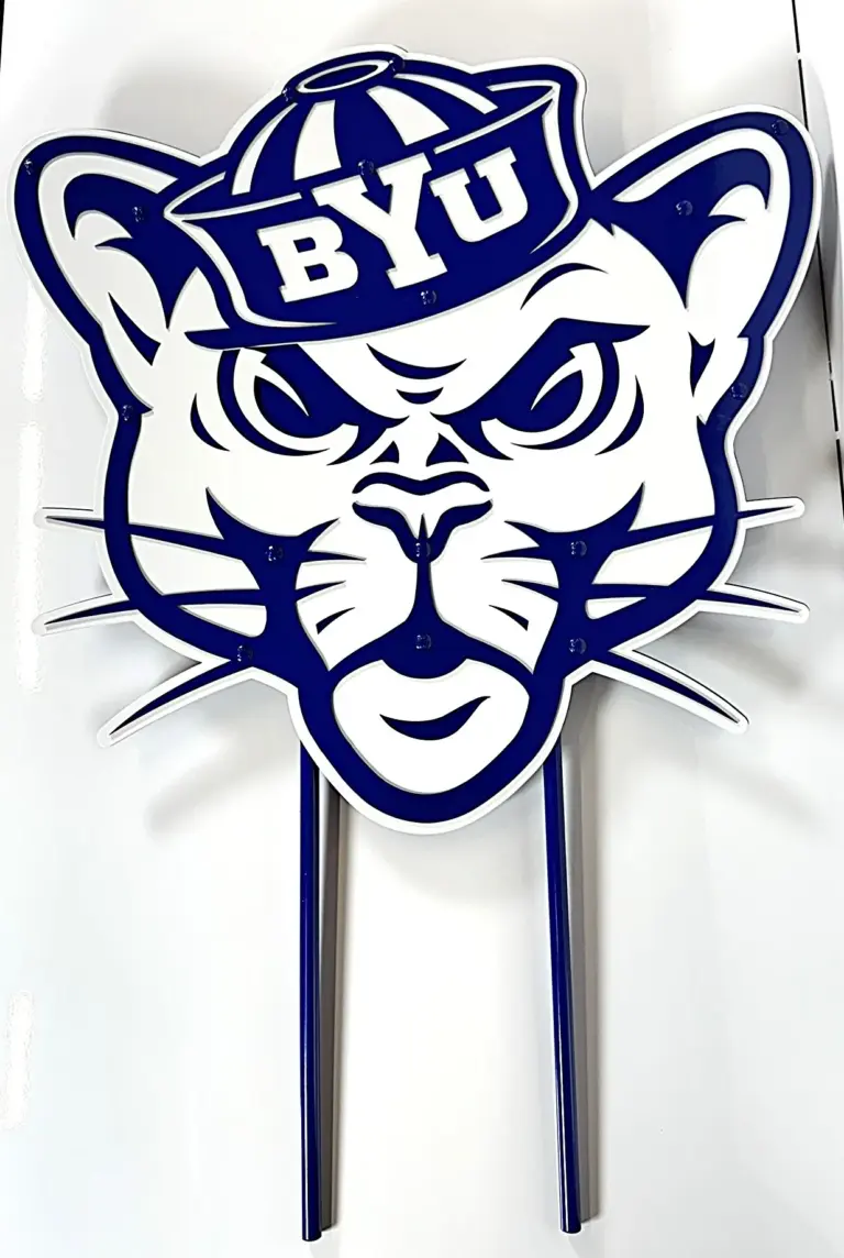 2' Byu Cougar On Stakes - Gameday Ironworks 2' byu cougar on stakes