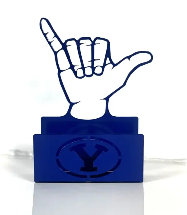 Byu Hand Card Holder - Gameday Ironworks Byu hand card holder