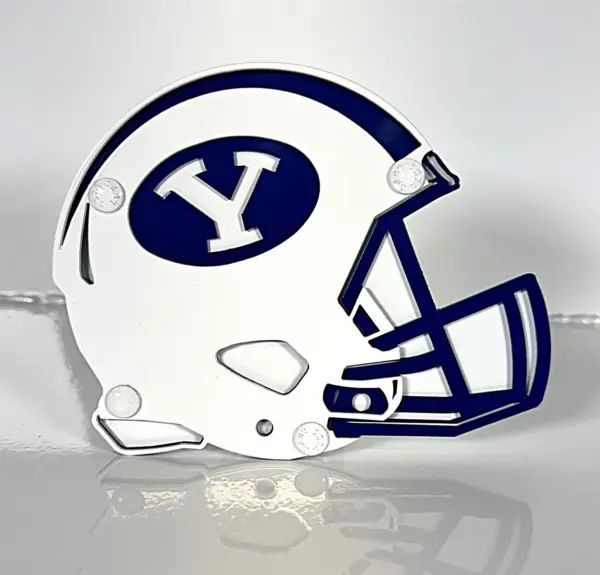 Byu Football Helmet Hitch Cover - Gameday Ironworks Byu football helmet hitch cover