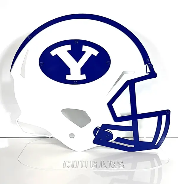 Byu Football Helmet On Base - Gameday Ironworks Byu football helmet on base