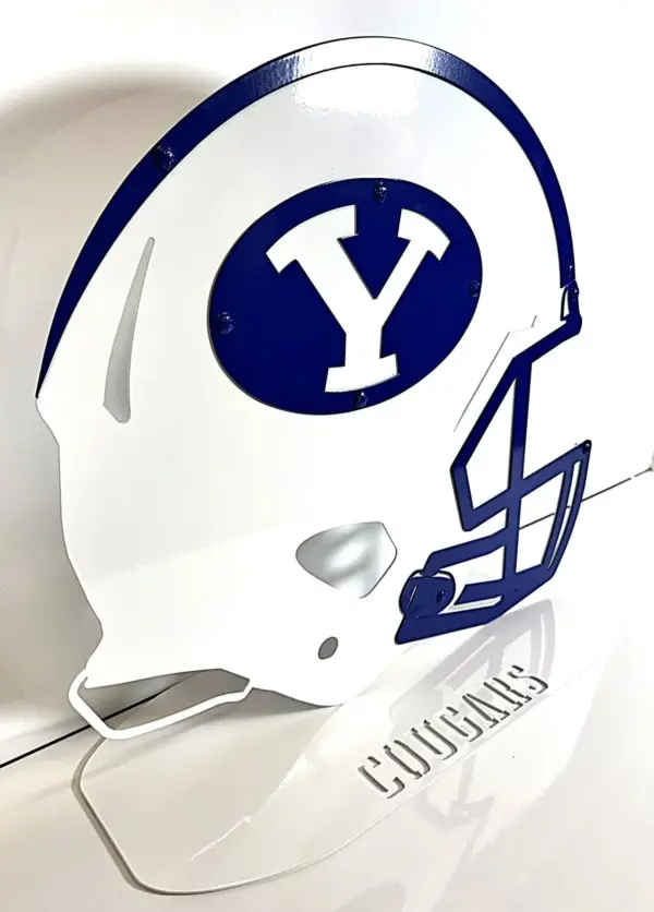Byu Football Helmet On Base - Gameday Ironworks Byu football helmet on base