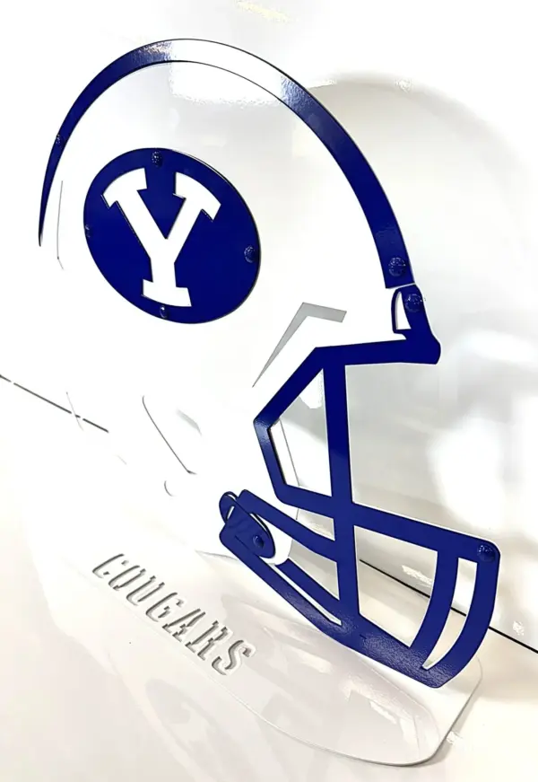 Byu Football Helmet On Base - Gameday Ironworks Byu football helmet on base