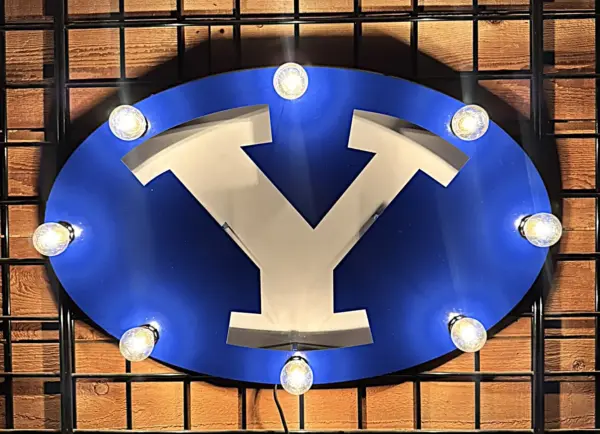 Byu Small 3D Lit Sign - Gameday Ironworks Byu small 3d lit sign