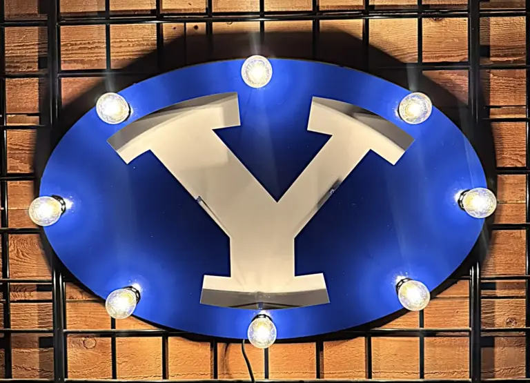 Byu Small 3D Lit Sign - Gameday Ironworks Byu small 3d lit sign